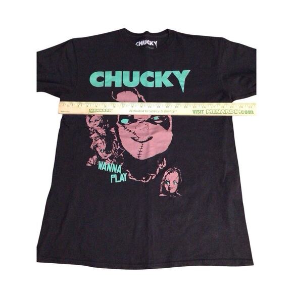 Chucky And Tiffany Wanna Play Graphic T shirt Medium - Picture 5 of 6